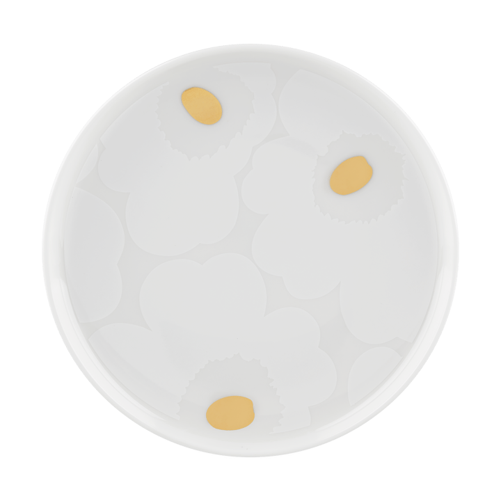 Unikko tallerken Ø13,5 cm - White-gold - Marimekko