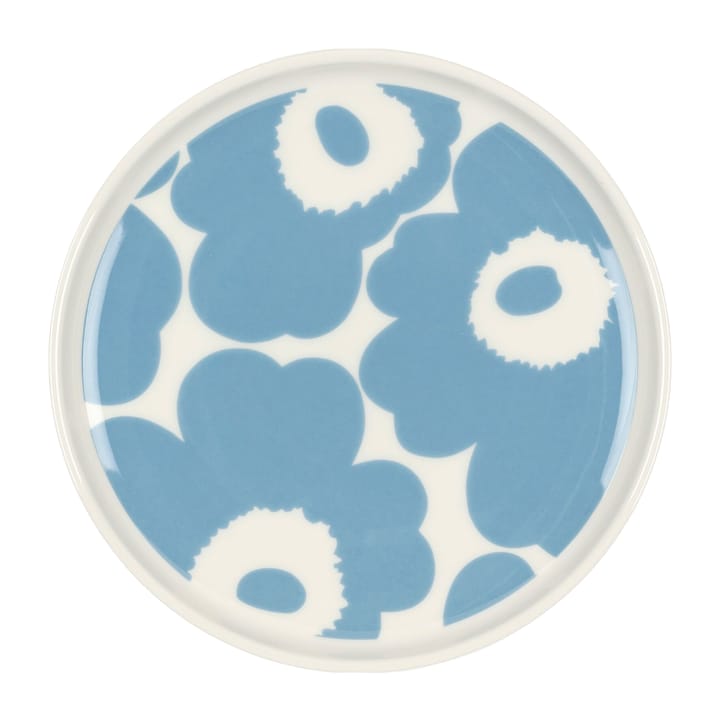 Unikko tallerken Ø13,5 cm - White-sky blue - Marimekko