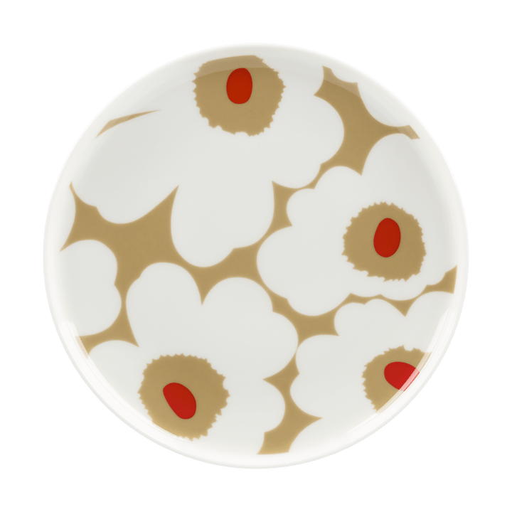 Unikko tallerken Ø 20 cm - White-beige-red - Marimekko