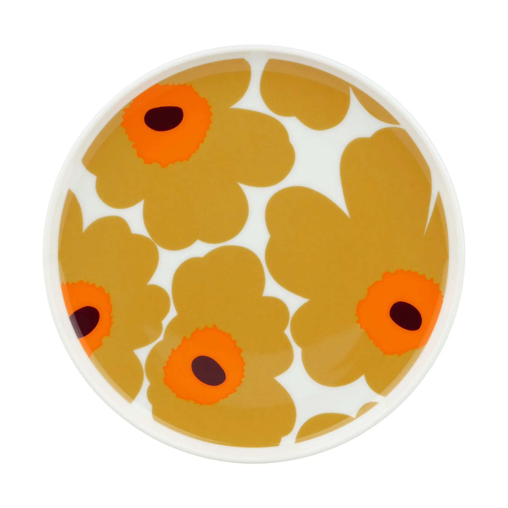Unikko tallerken Ø 20 cm, White-caramel-warm orange Marimekko