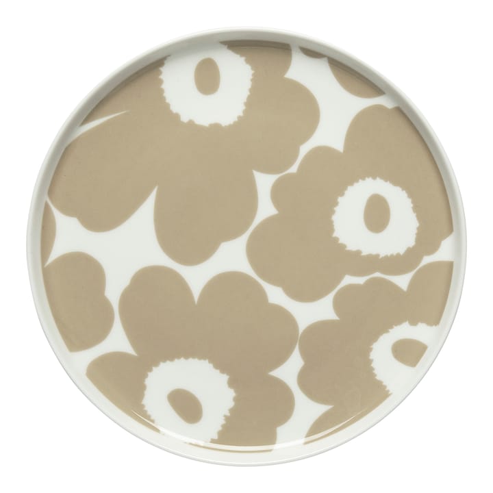 Unikko tallerken beige-hvit - Ø20 cm - Marimekko