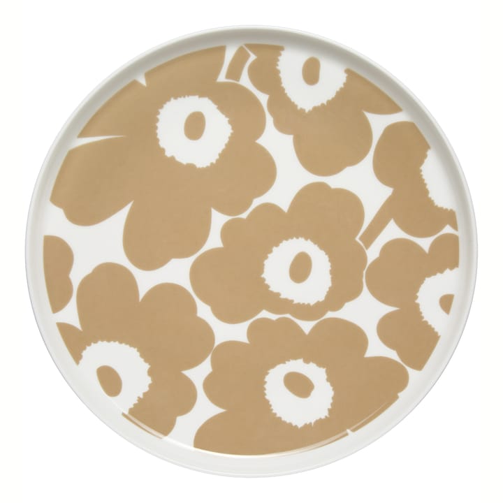 Unikko tallerken beige-hvit - Ø25 cm - Marimekko