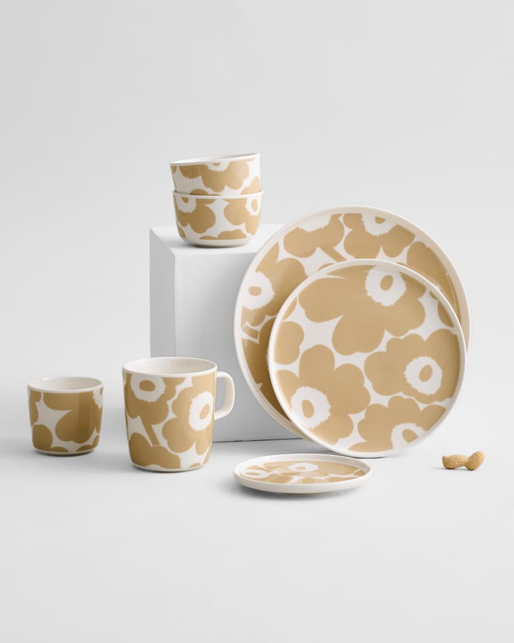 Unikko tallerken beige-hvit - Ø25 cm - Marimekko