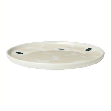 Unikko tallerken hvit-beige-mørkgrønn - Ø20 cm - Marimekko