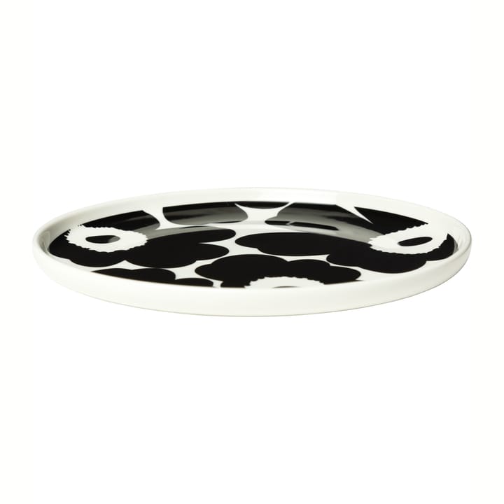 Unikko tallerken hvit-svart - Ø20 cm - Marimekko
