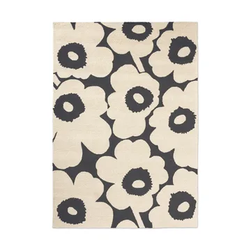 Unikko teppe outdoor - Charcoal-white, 140x200 cm - Marimekko