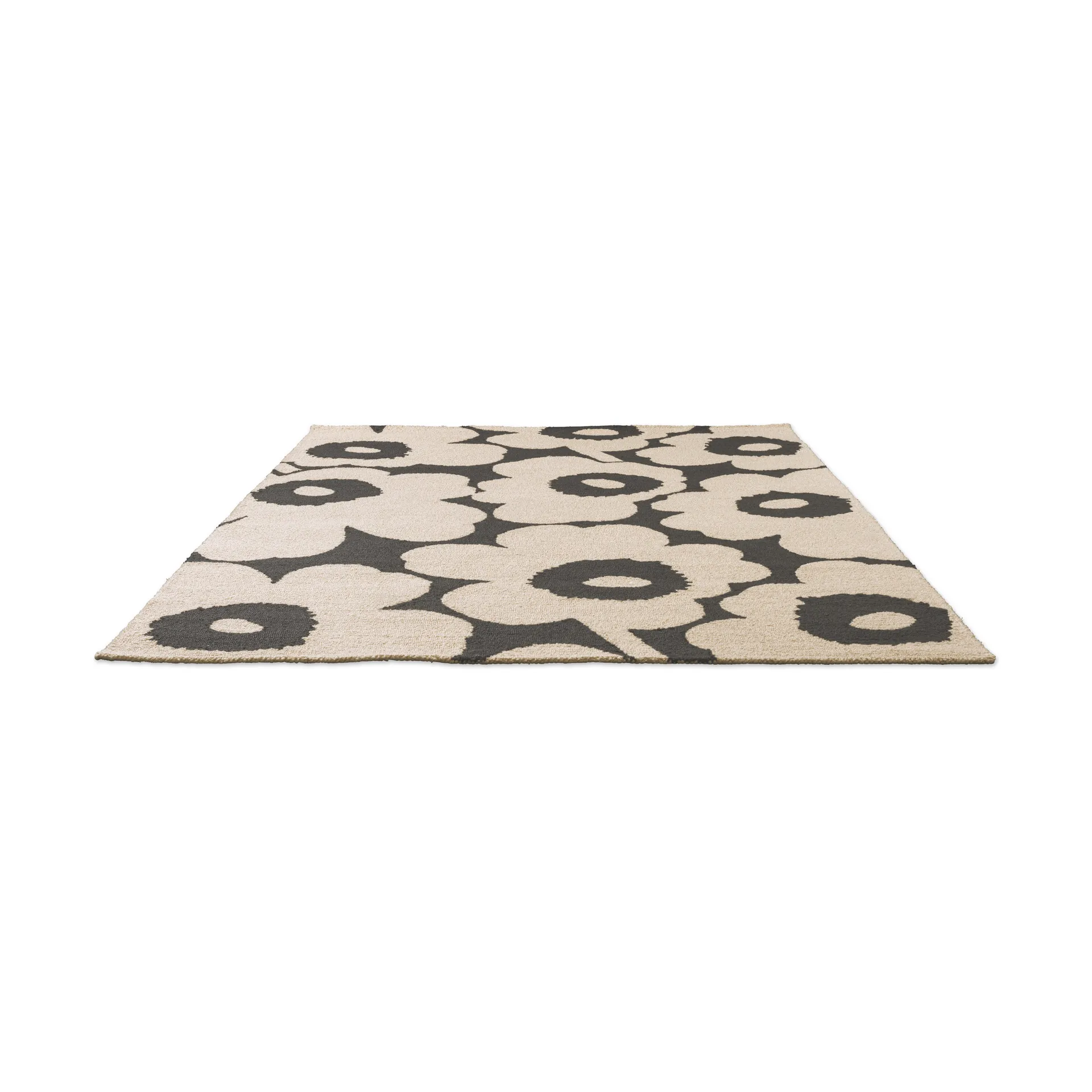 Unikko teppe outdoor, Charcoal-white, 140x200 cm Marimekko