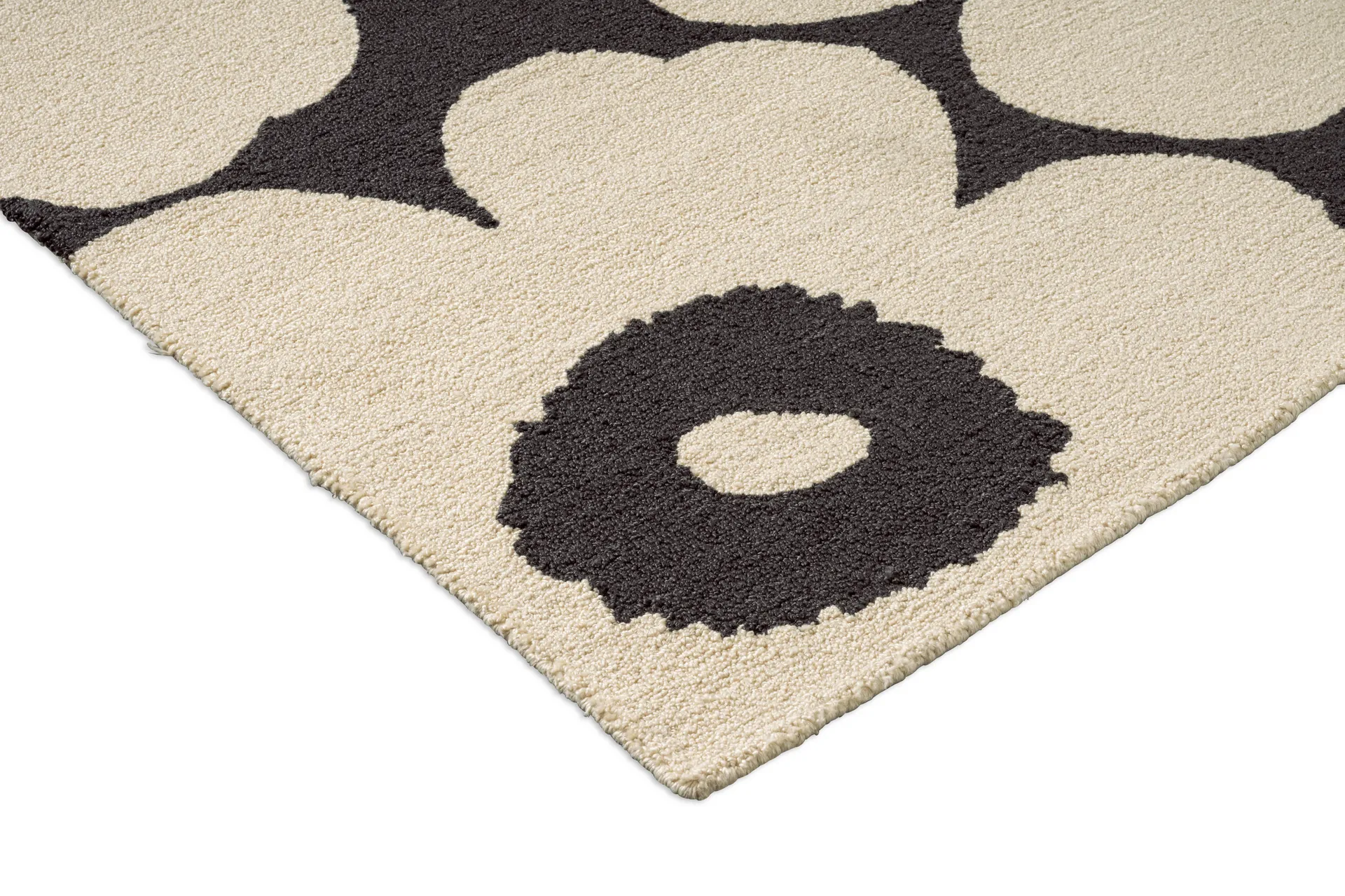 Unikko teppe outdoor, Charcoal-white, 140x200 cm Marimekko