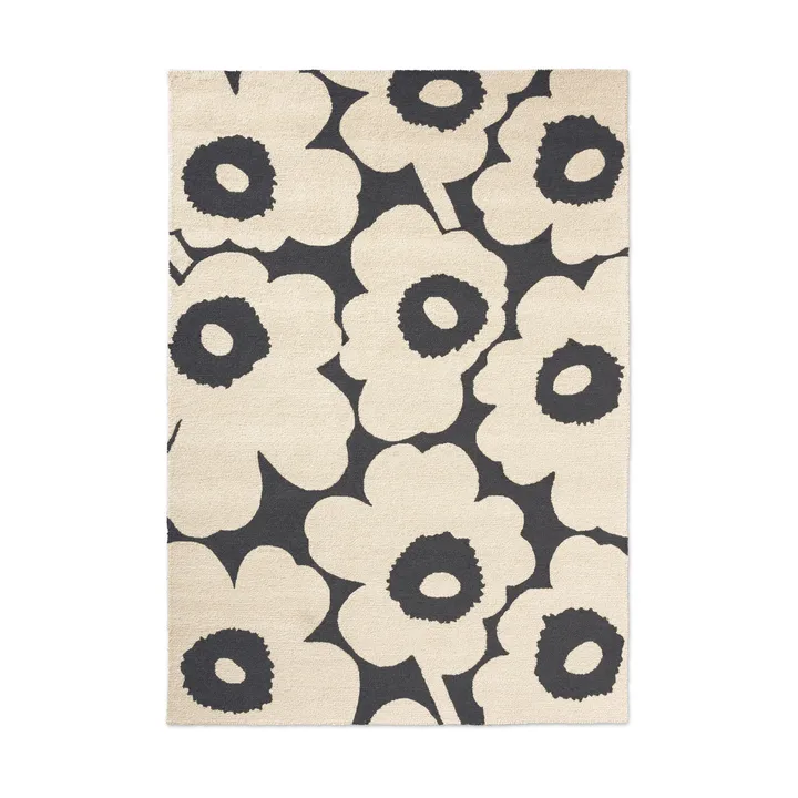 Unikko teppe outdoor - Charcoal-white, 250x350 cm - Marimekko