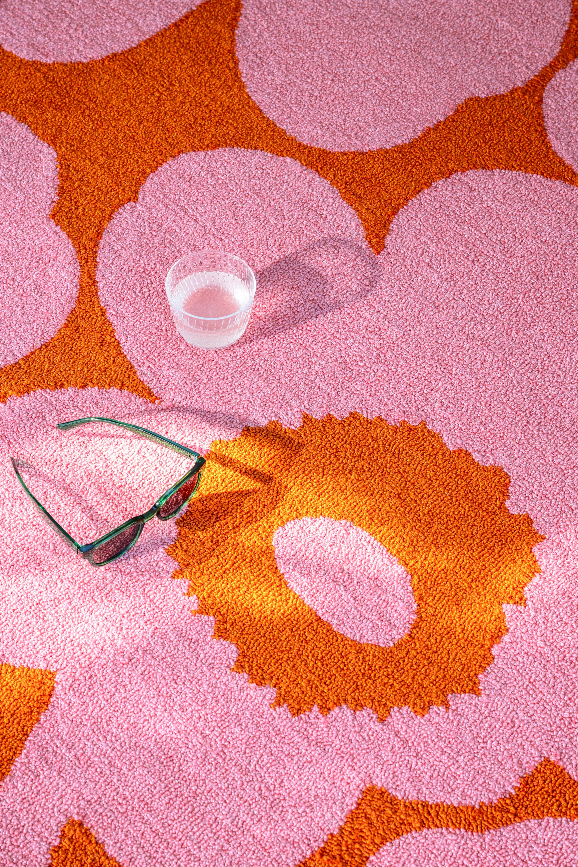 Unikko teppe outdoor, Pink-orange, 140x200 cm Marimekko