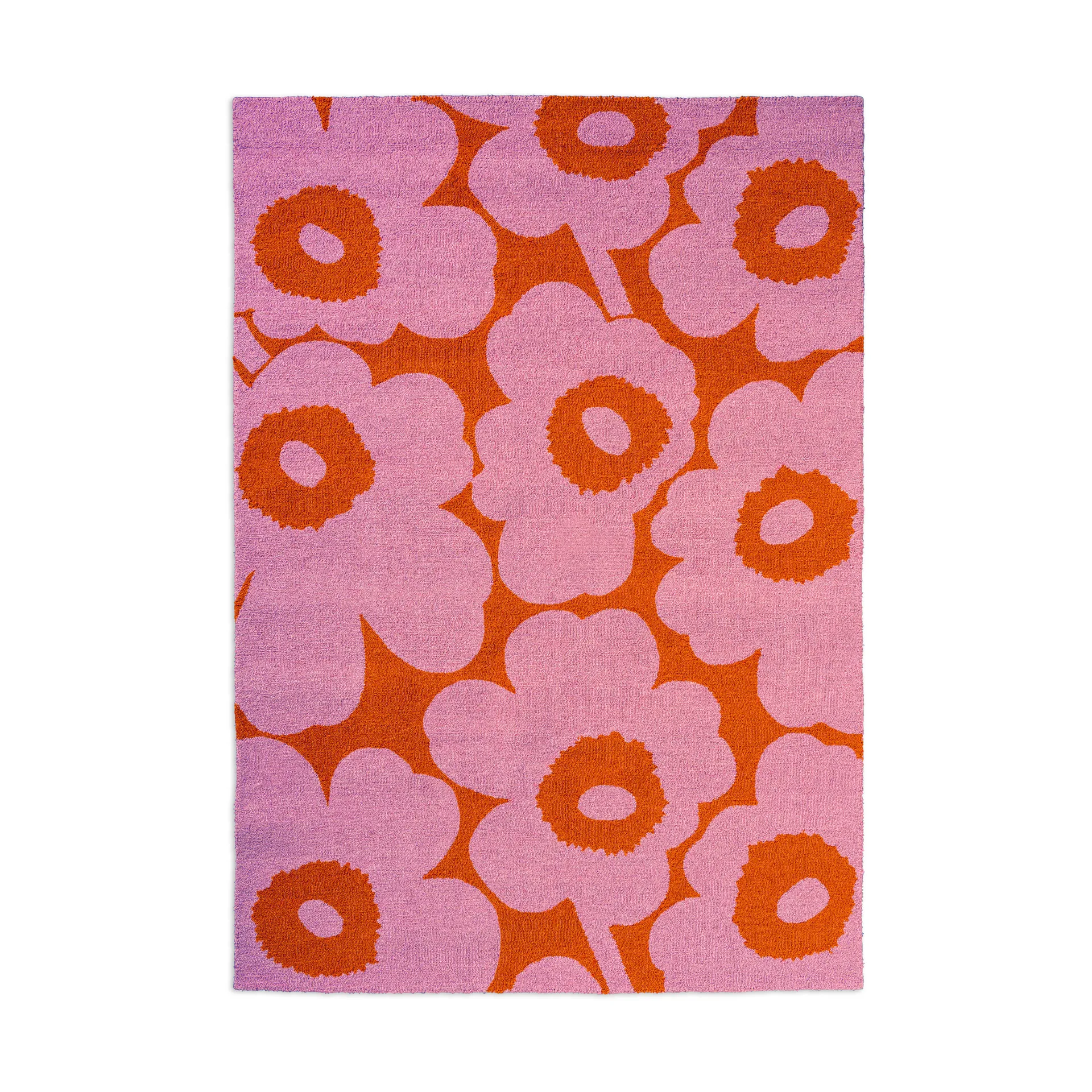 Unikko teppe outdoor, Pink-orange, 200x280 cm Marimekko