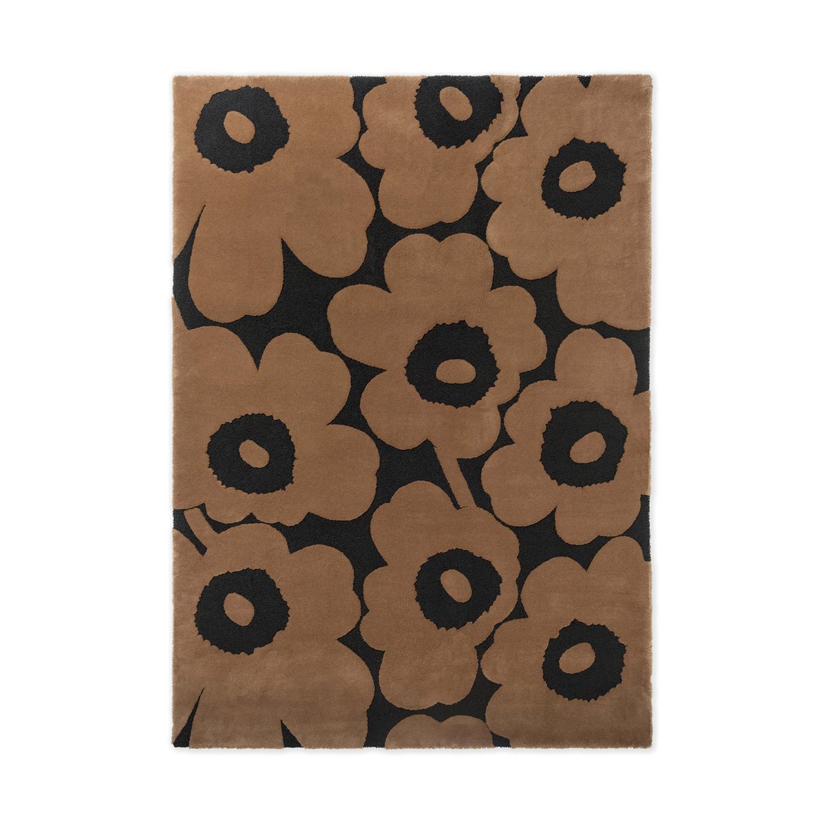 Bilde av Marimekko Unikko ullteppe Beige 250x350 cm