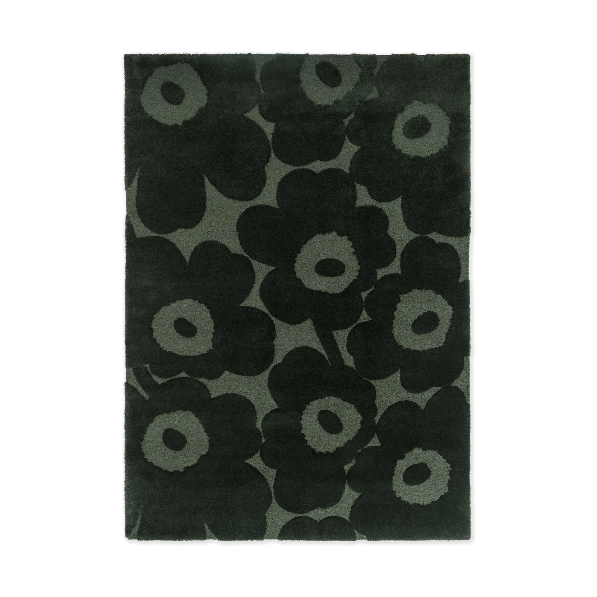 Unikko ullteppe, Dark Green, 140x200 cm Marimekko