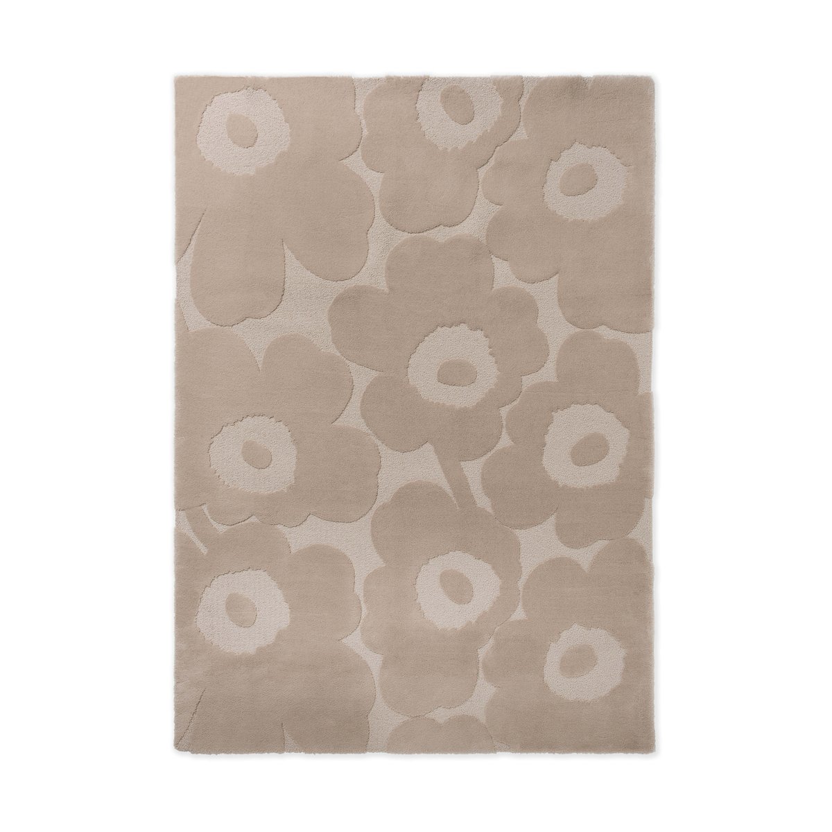 Bilde av Marimekko Unikko ullteppe Light Beige 200x300 cm
