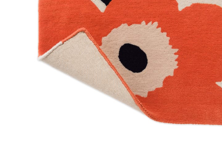 Unikko ullteppe, Orange Red, 200x280 cm Marimekko