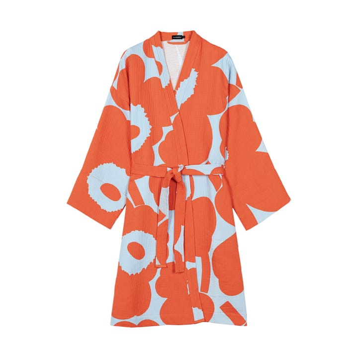 Unikko vaffel badekåpe M, L. blå-oransje Marimekko