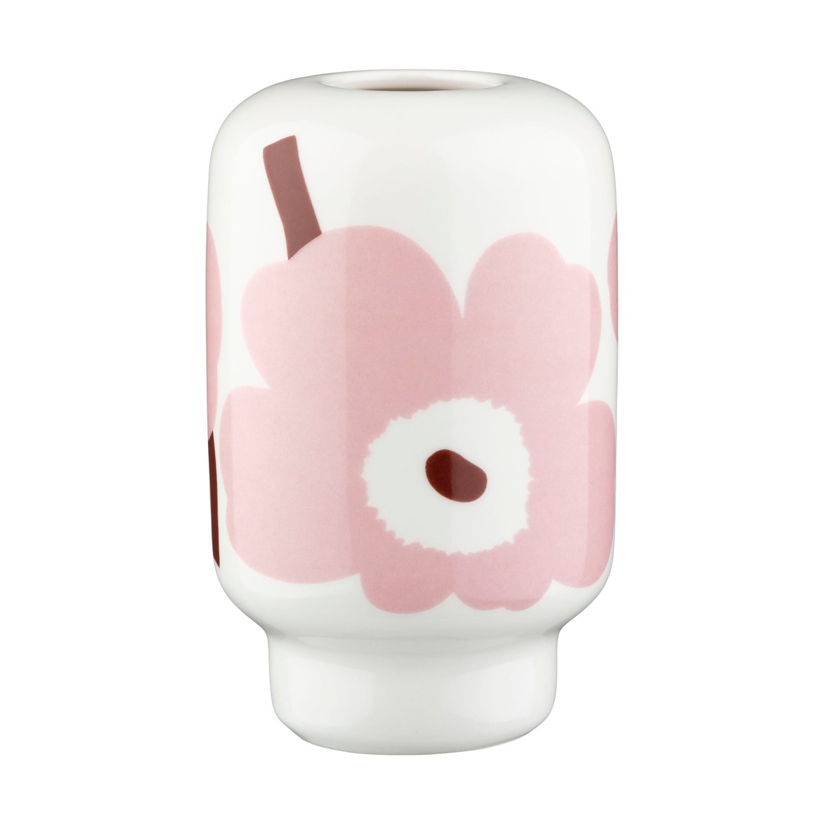 Bilde av Marimekko Unikko vase 14 cm White-light pink-chestnut