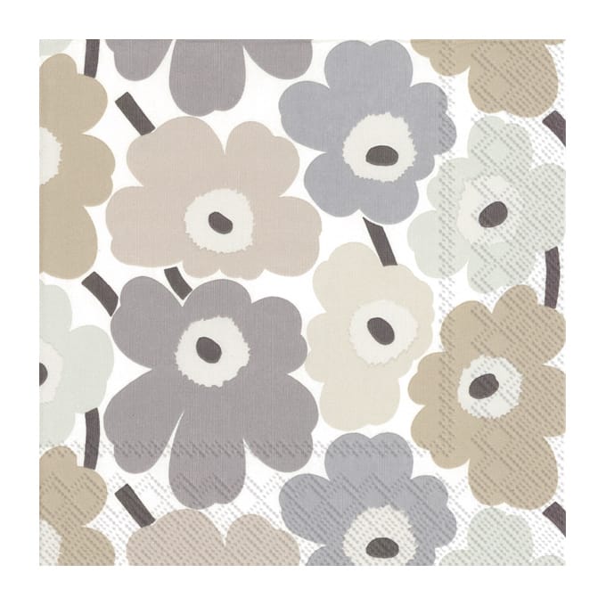 Unikot serviett 33 x 33 cm 20-pakning - Linen - Marimekko