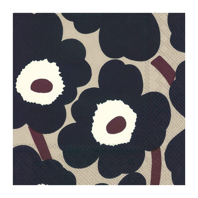 Unniko serviett 33x33 cm 20-pakning - Blue linen - Marimekko