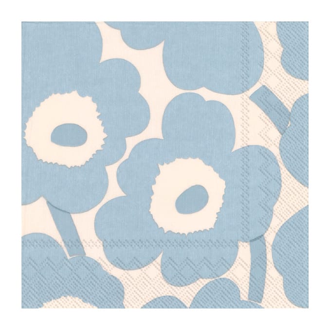 Unniko serviett 33x33 cm 20-pakning - Cream light blue - Marimekko