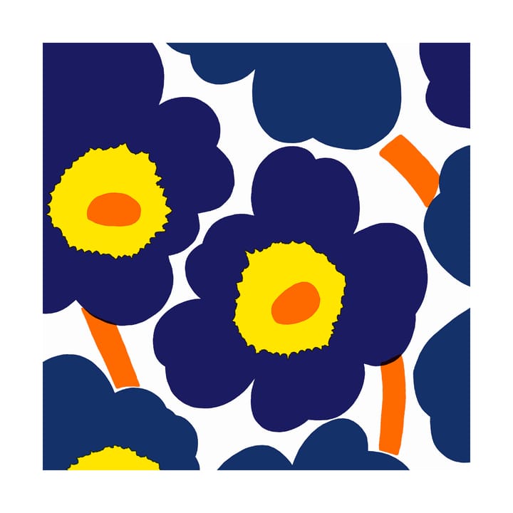 Unniko serviett 33x33 cm 20-pk - Blue-Yellow - Marimekko