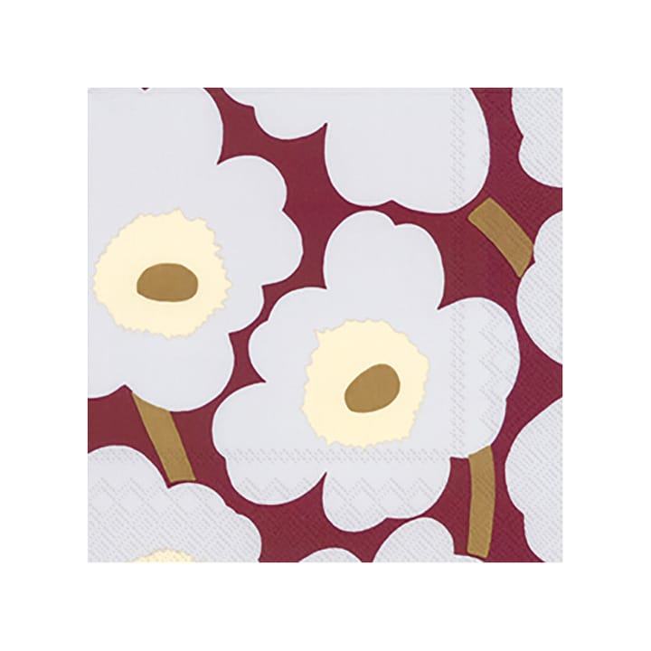 Unniko serviett 33x33 cm 20-pk - Bordeaux - Marimekko