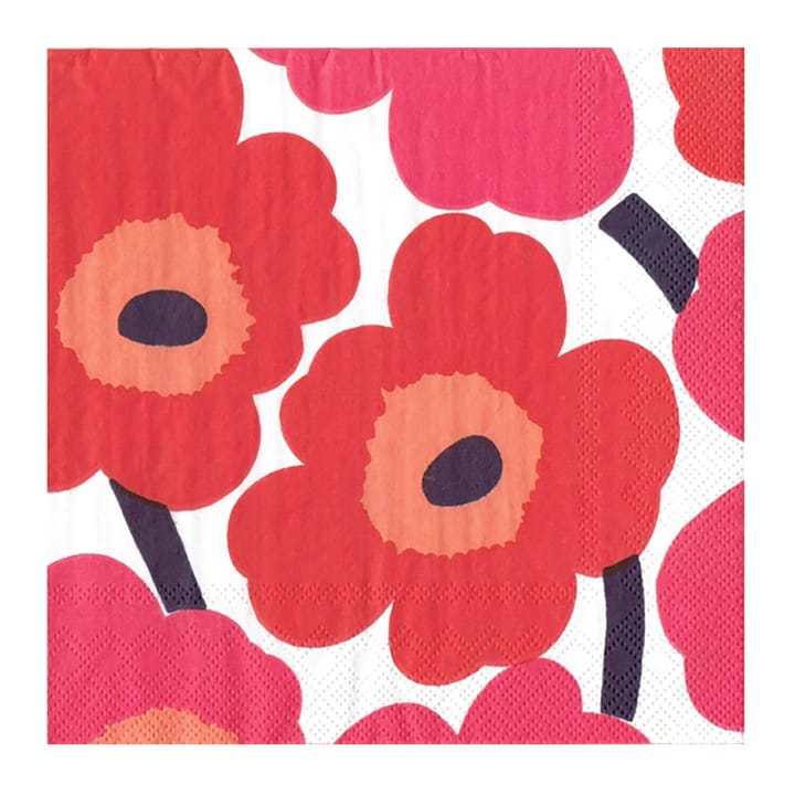 Unniko serviett 33x33 cm 20-pk - Rød - Marimekko