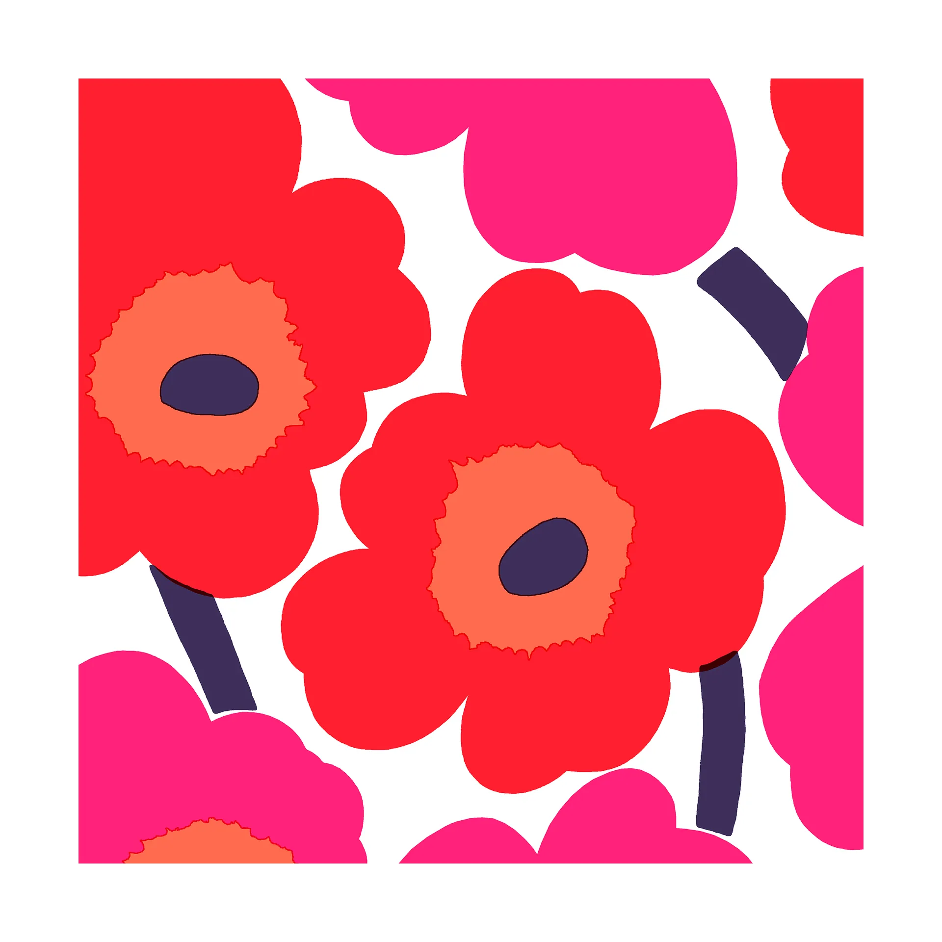 Unniko serviett 33x33 cm 20-pk, Red Marimekko