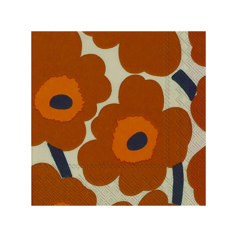 Unniko serviett 33x33 cm 20-pk, Terracotta Marimekko