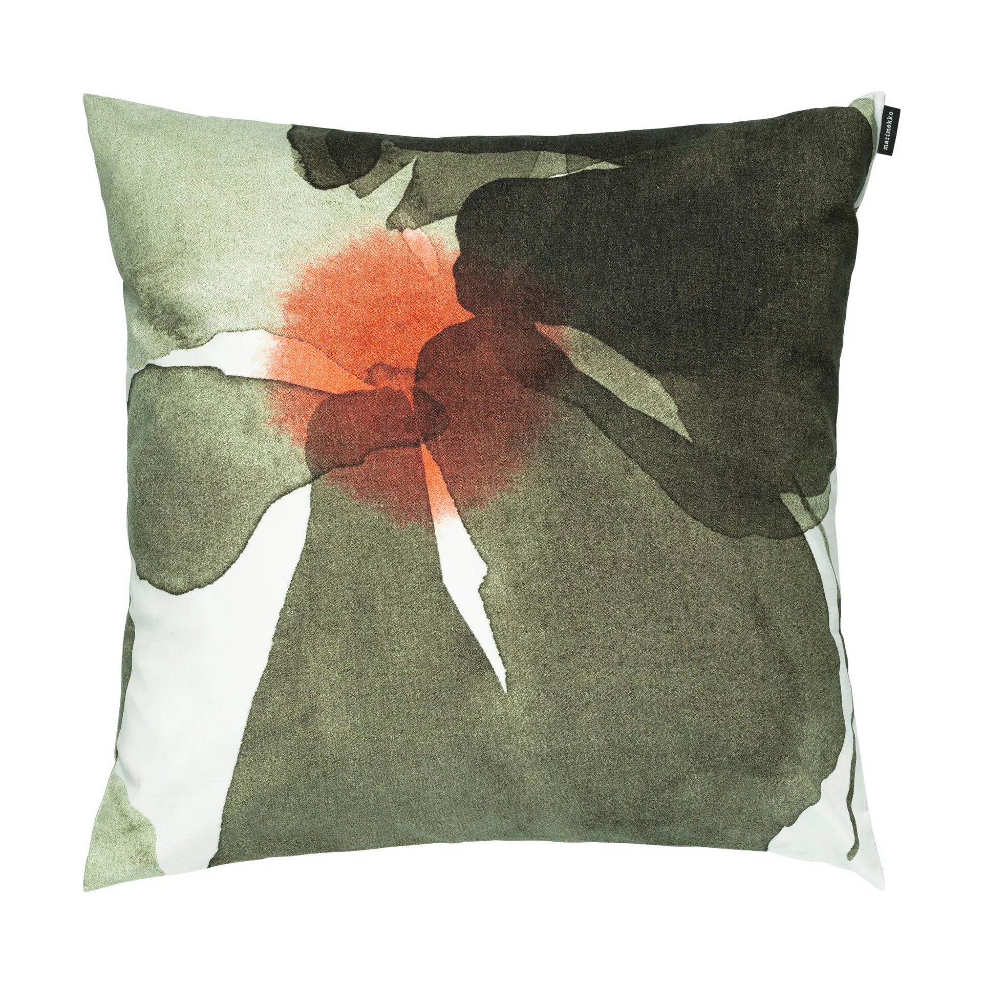 Valssi putetrekk 50x50 cm, White-forest green-tomato red Marimekko