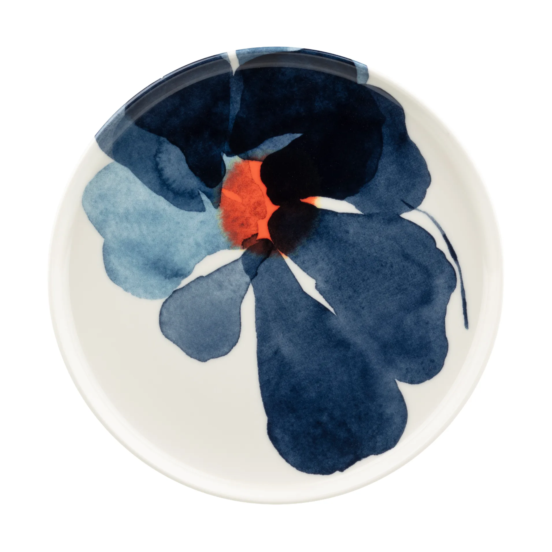 Valssi tallerken, White-blue-orange Marimekko