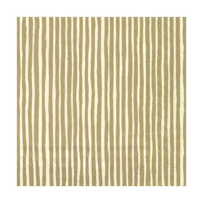 Varvunraita serviett 33x33 cm 20-pakning, Gold Marimekko
