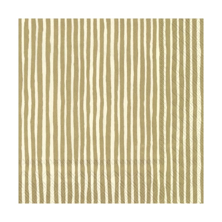 Varvunraita serviett 33x33 cm 20-pakning, Gold Marimekko