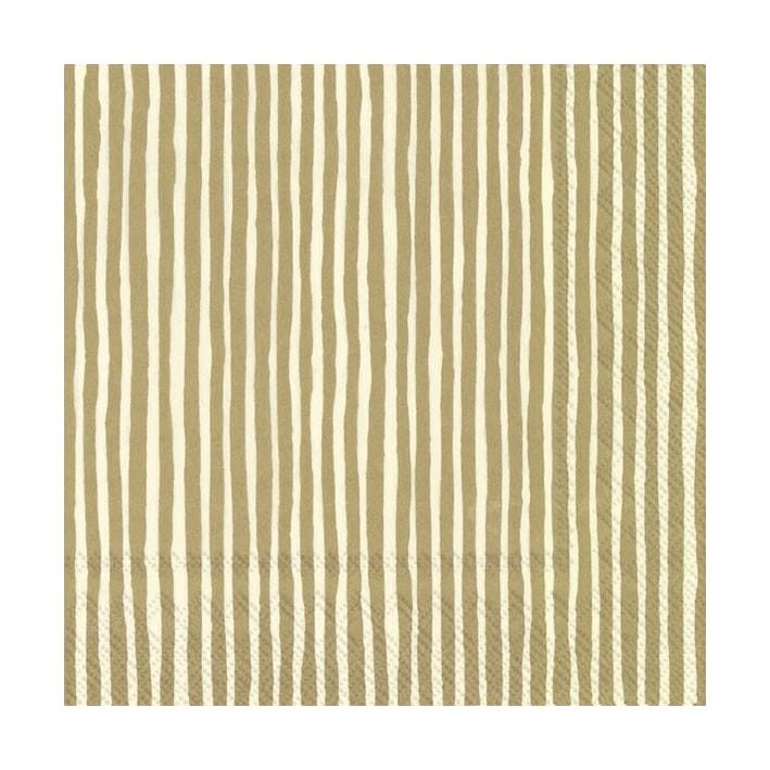 Varvunraita serviett 33x33 cm 20-pakning - Gold - Marimekko