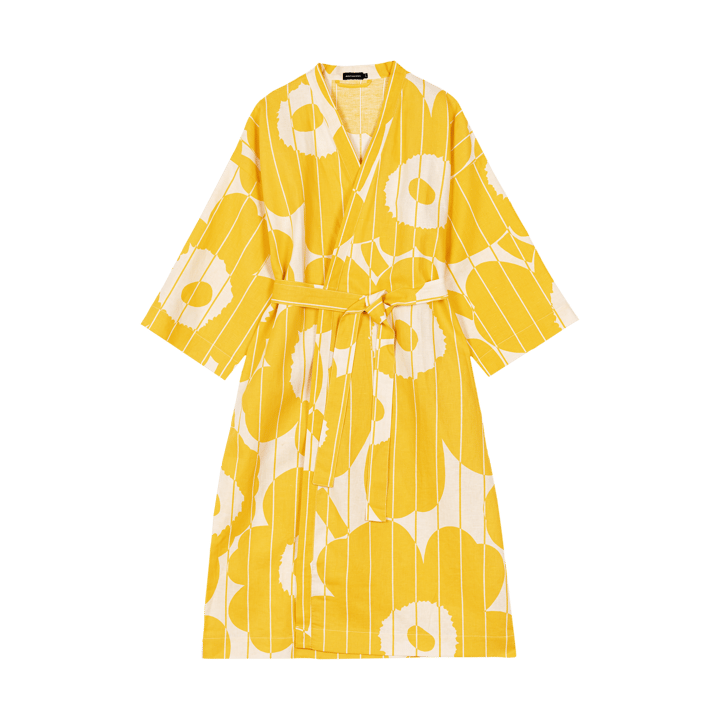 Vesi Unikko morgenkåpe S/M, Spring yellow-ecru Marimekko