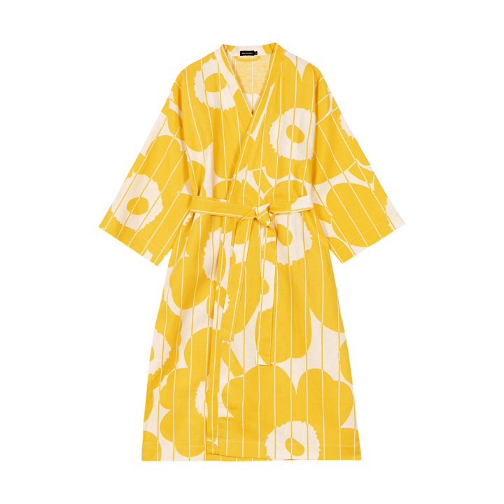 Vesi Unikko morgenkåpe S/M - Spring yellow-ecru - Marimekko