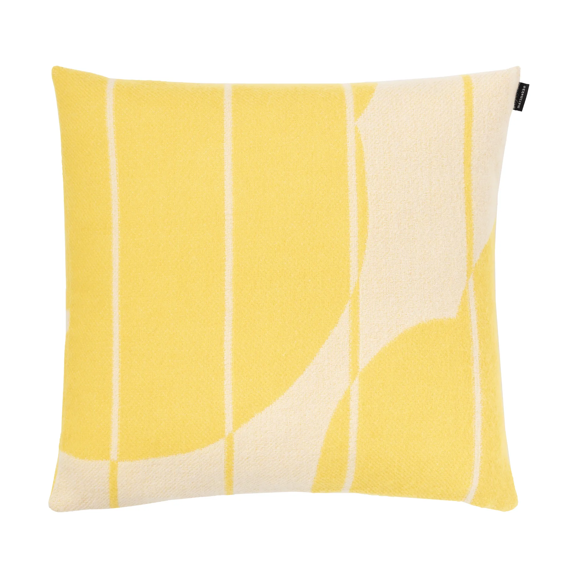 Vesi Unikko putetrekk ull 50x50 cm, Spring yellow-ecru Marimekko