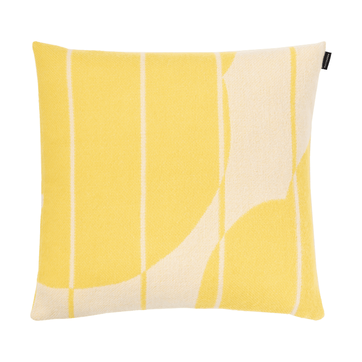 Vesi Unikko putetrekk ull 50x50 cm - Spring yellow-ecru - Marimekko