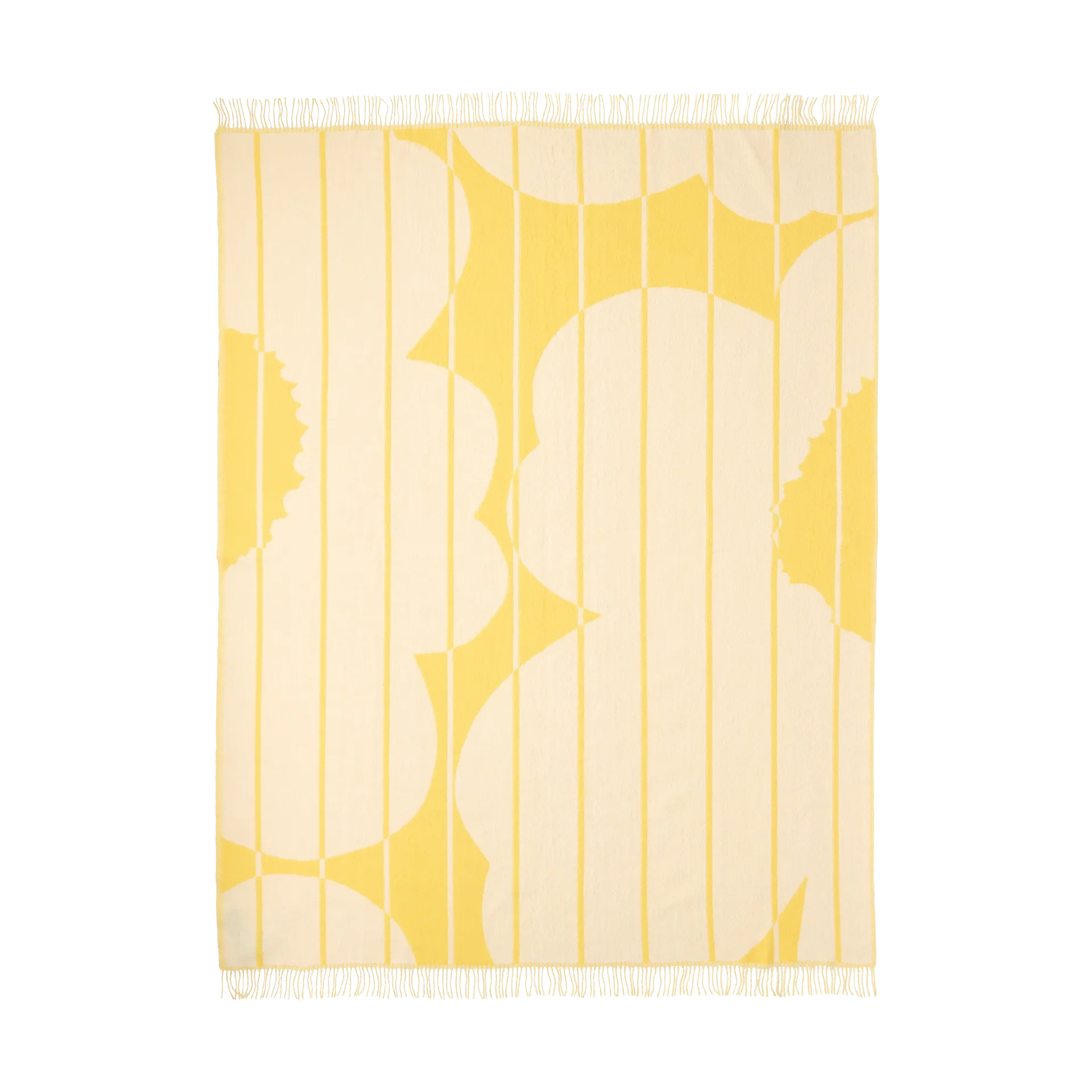 Vesi Unikko ullpledd 140x180 cm, Spring yellow-ecru Marimekko