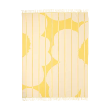 Vesi Unikko ullpledd 140x180 cm - Spring yellow-ecru - Marimekko