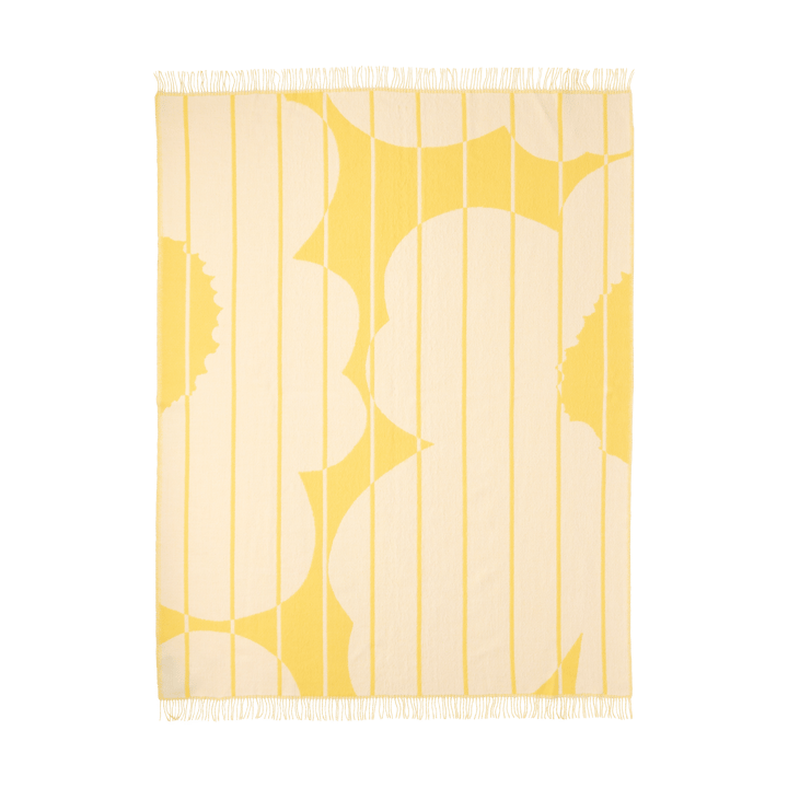 Vesi Unikko ullpledd 140x180 cm, Spring yellow-ecru Marimekko