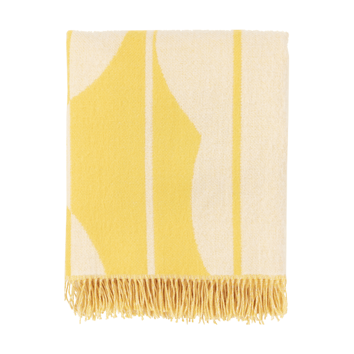 Vesi Unikko ullpledd 140x180 cm, Spring yellow-ecru Marimekko