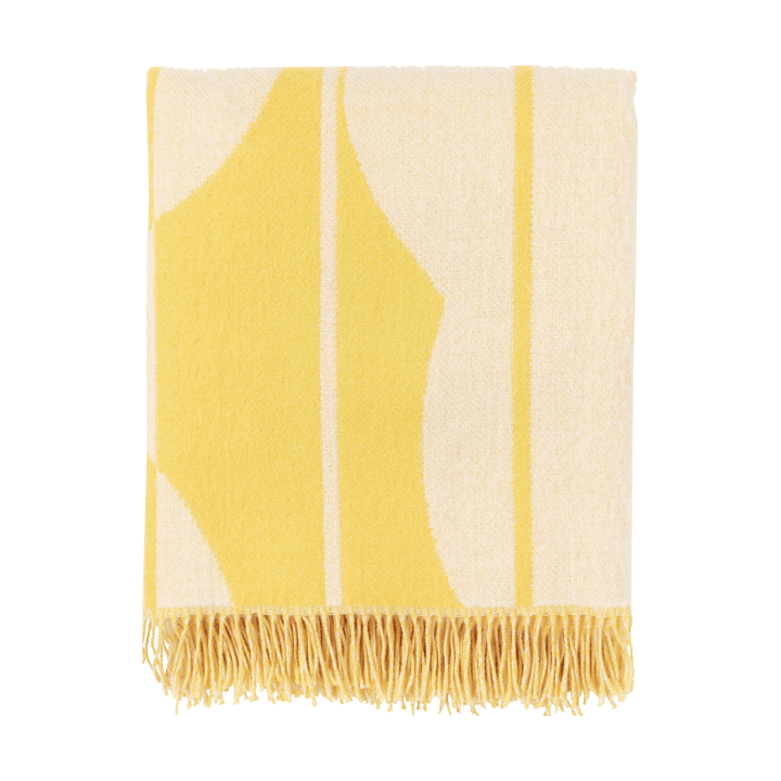 Vesi Unikko ullpledd 140x180 cm - Spring yellow-ecru - Marimekko