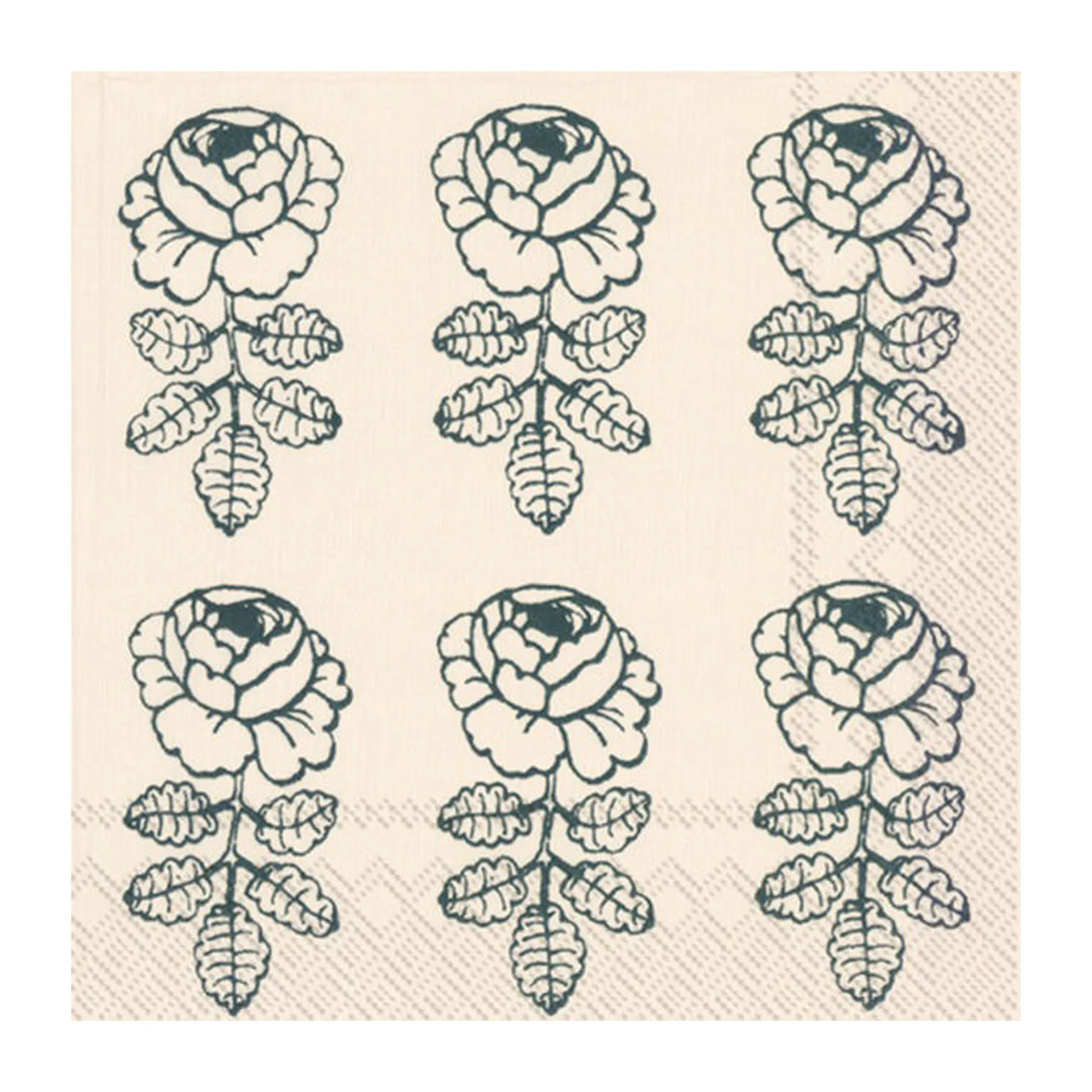 Vihkiruusu serviett 33 x 33 cm 20-pk, Cream-green Marimekko