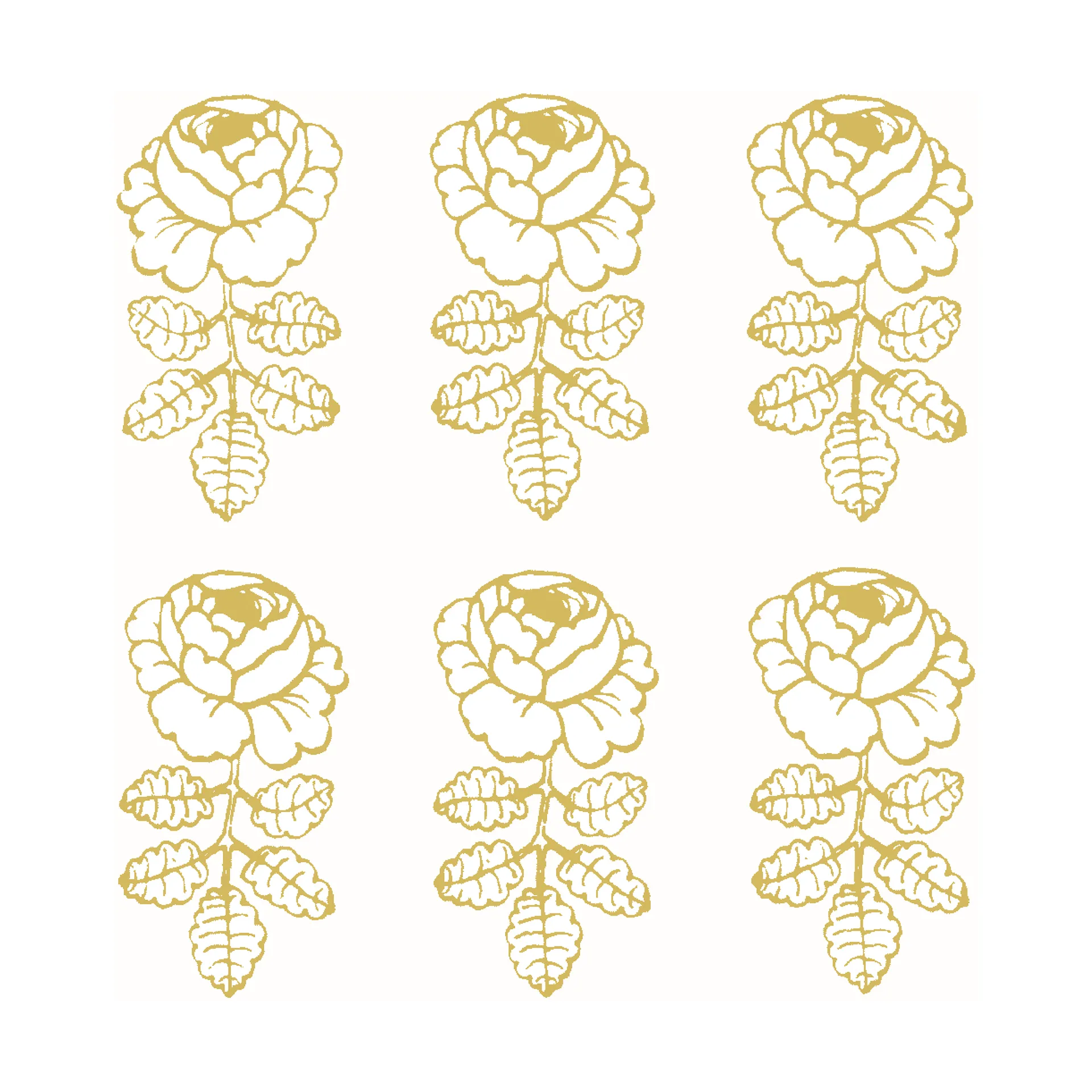 Vihkiruusu serviett 33 x 33 cm 20-pk, Gold-white Marimekko