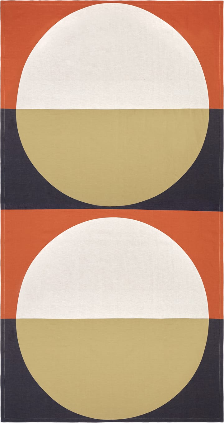 Viitta duk bomull-lin 150x280 cm, Red-blue-beige Marimekko
