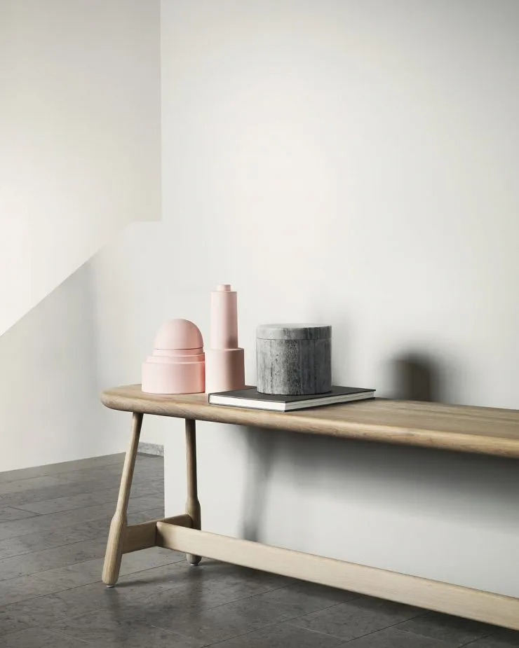 Albert benk 160 cm, Hvitoljet eik Massproductions