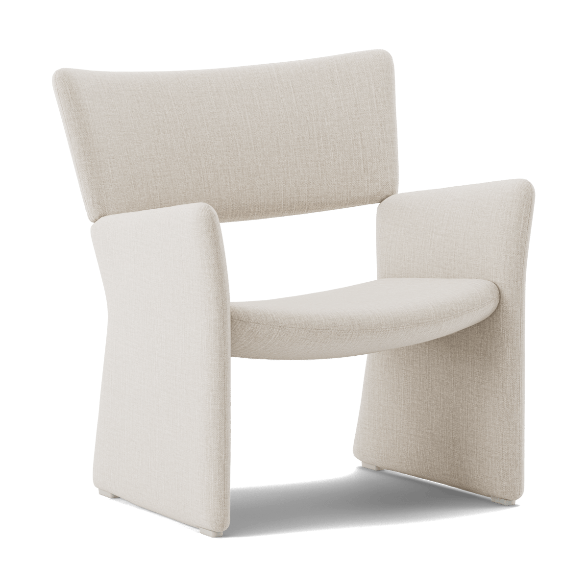 Massproductions Crown Easy Chair lenestol Linara 05 Porridge