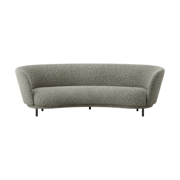 Dandy 3-seters sofa - Black oak - Kirkby Design, Spiral - 23 Monochrome - Massproductions