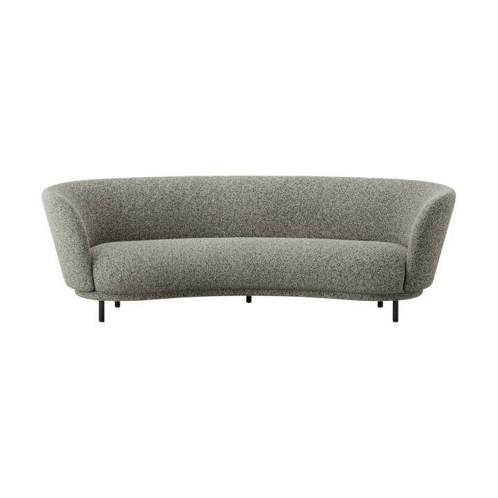 Dandy 3-seters sofa, Black oak - Kirkby Design, Spiral - 23 Monochrome Massproductions